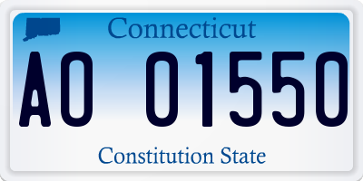 CT license plate AO01550