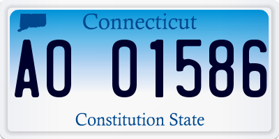 CT license plate AO01586