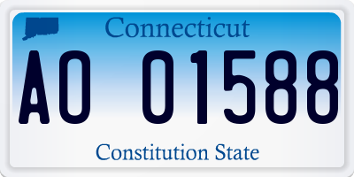 CT license plate AO01588