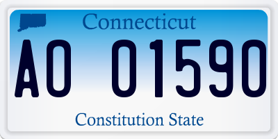 CT license plate AO01590