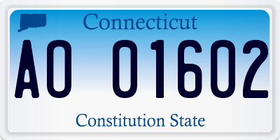 CT license plate AO01602