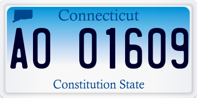 CT license plate AO01609