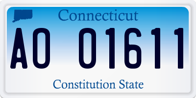 CT license plate AO01611