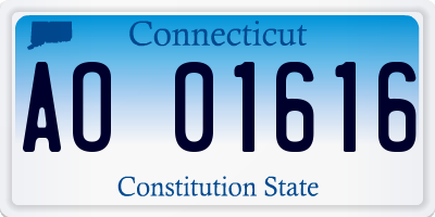 CT license plate AO01616