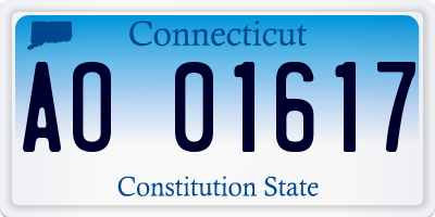 CT license plate AO01617