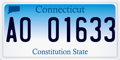 CT license plate AO01633