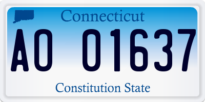 CT license plate AO01637