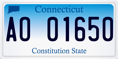 CT license plate AO01650