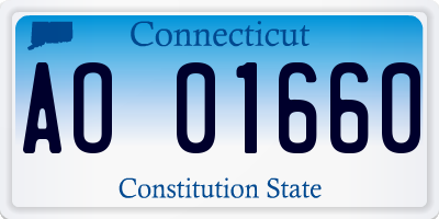 CT license plate AO01660