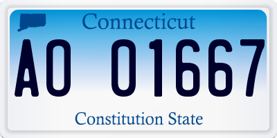 CT license plate AO01667