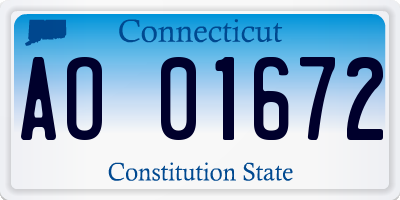 CT license plate AO01672