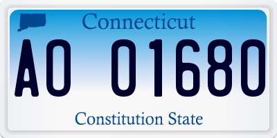 CT license plate AO01680