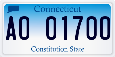 CT license plate AO01700