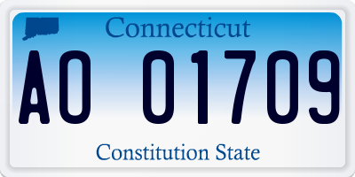CT license plate AO01709