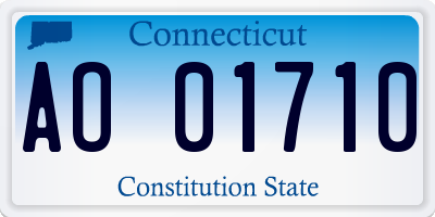 CT license plate AO01710