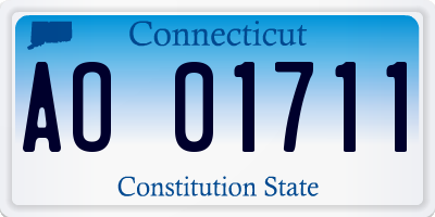 CT license plate AO01711