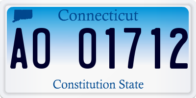CT license plate AO01712