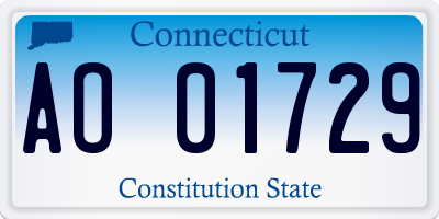 CT license plate AO01729