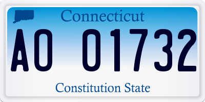 CT license plate AO01732