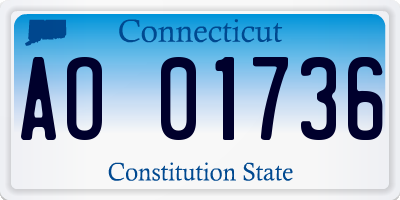 CT license plate AO01736