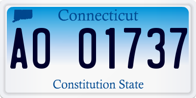 CT license plate AO01737