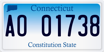 CT license plate AO01738