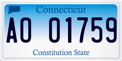 CT license plate AO01759