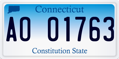CT license plate AO01763
