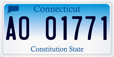CT license plate AO01771