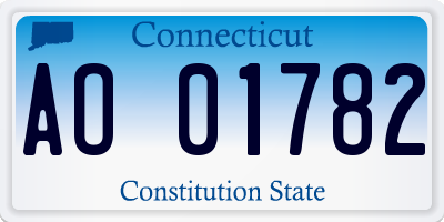 CT license plate AO01782