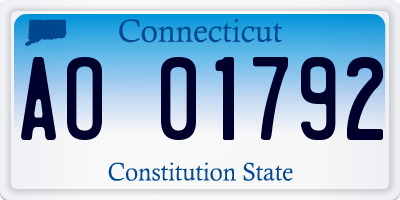 CT license plate AO01792