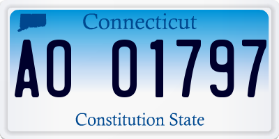 CT license plate AO01797