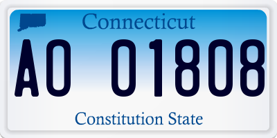 CT license plate AO01808