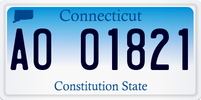 CT license plate AO01821