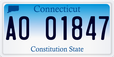 CT license plate AO01847