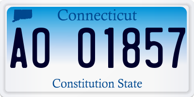 CT license plate AO01857