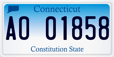 CT license plate AO01858