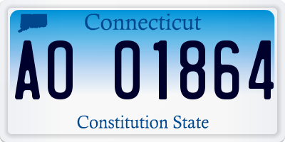 CT license plate AO01864