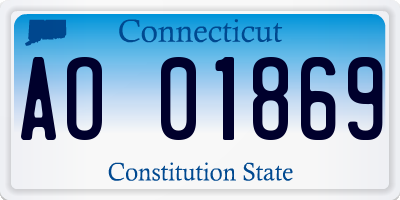 CT license plate AO01869