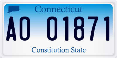 CT license plate AO01871