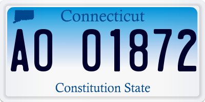 CT license plate AO01872
