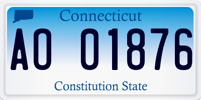 CT license plate AO01876