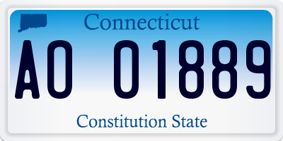CT license plate AO01889