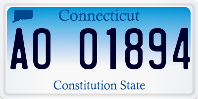CT license plate AO01894