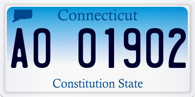 CT license plate AO01902