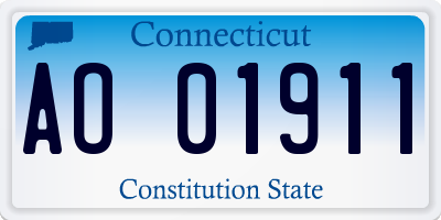 CT license plate AO01911