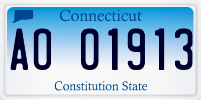 CT license plate AO01913