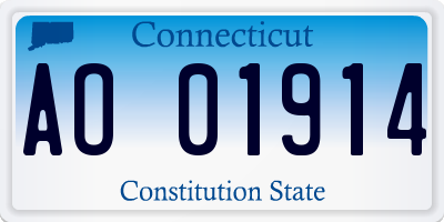 CT license plate AO01914