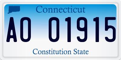 CT license plate AO01915
