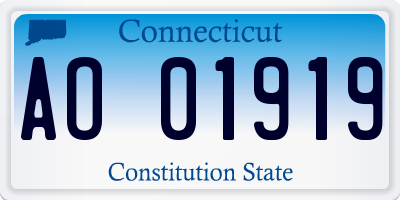 CT license plate AO01919